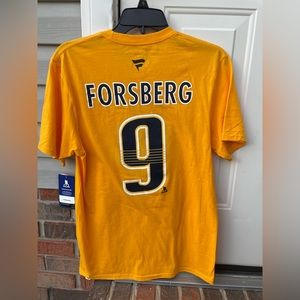 Nashville Predators Filip Forsberg Jersey T-shirt - Men’s Size Small - NWT